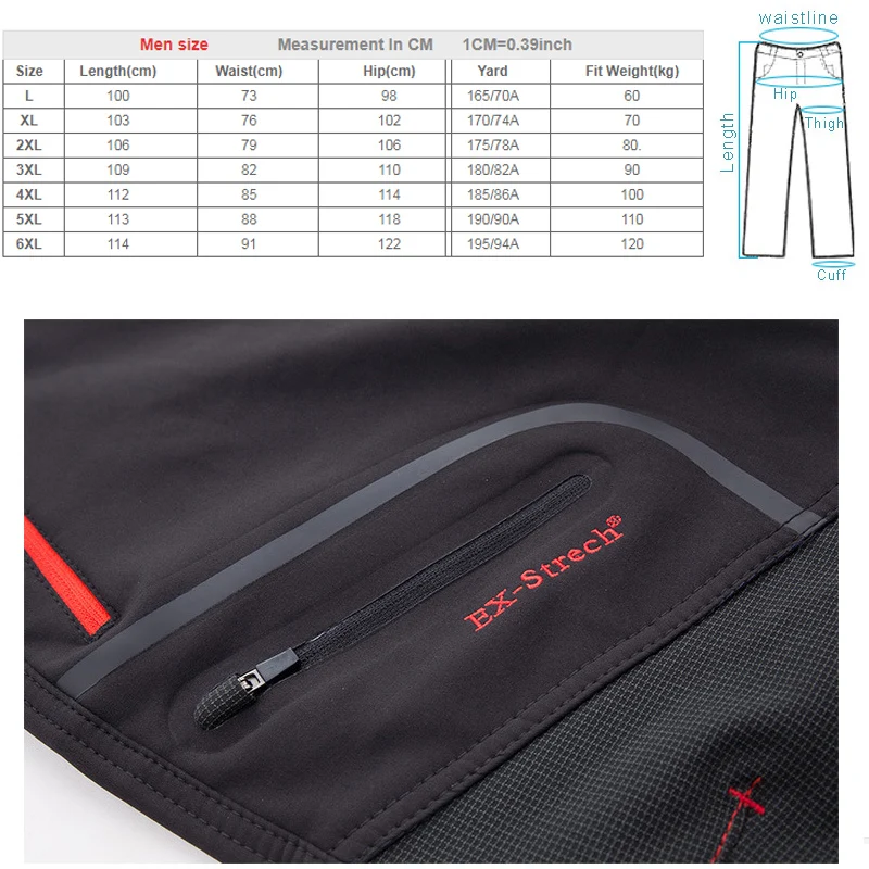 THE ARCTIC LIGHT Pants Hiking For Men Size L- 6XL Warm Winter High Quality Camping Nature Hike Male waterproof Ski trousers THE ARCTIC LIGHT Pants Hiking For Men Size L- 6XL Warm Winter High Quality Camping Nature Hike Male waterproof Ski trousers