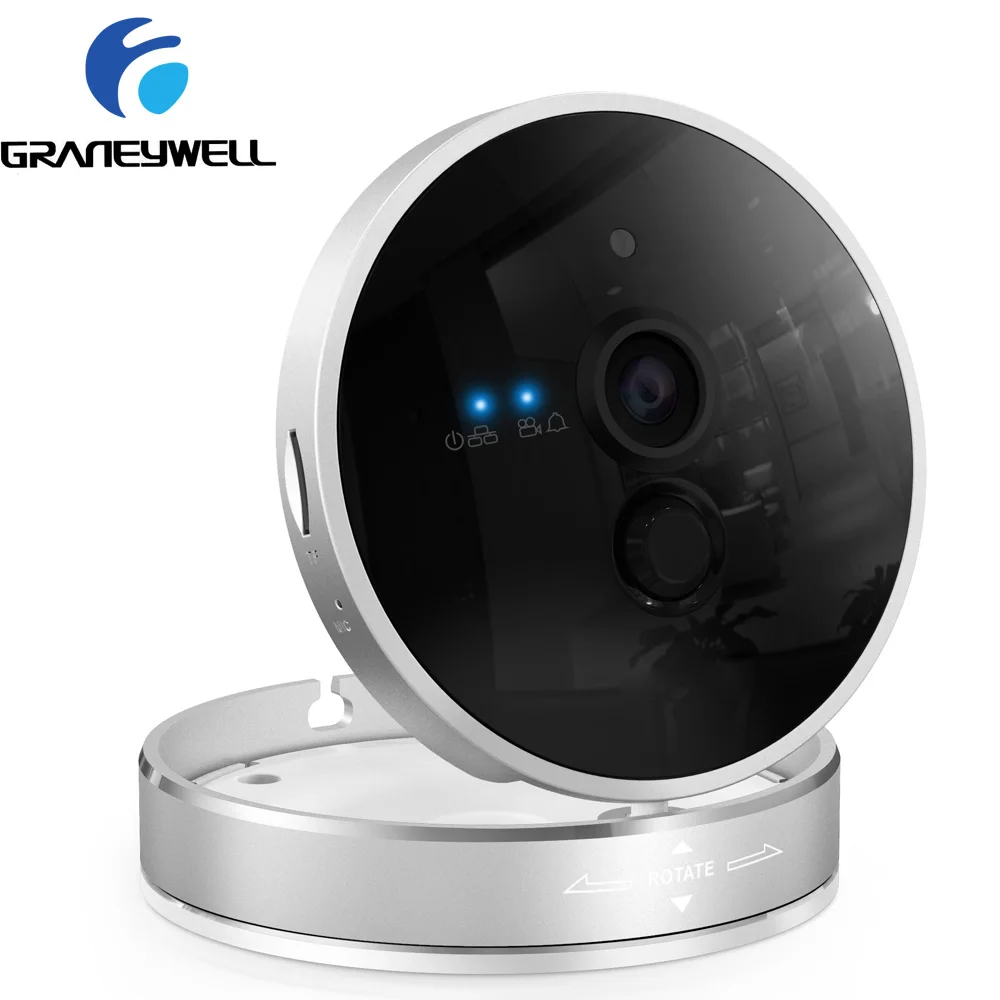 Graneywell Wi-Fi Камера 1080 P HD видеонаблюдения Камера охранных Беспроводной Камера Видеоняни и радионяни ИК ночного наблюдения Камера