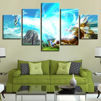 

Canvas Painting Wall Art Marco Home Decoration Five Vegetarian Dragon Ball Z Super Stadium Photos Living Room High Definition Pr