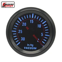 Дракон Манометр Универсальный 52 мм черный корпус белая подсветка турбо вакуумные манометры BOOST Калибр блок 0-30 дюймов. hg Boost метр