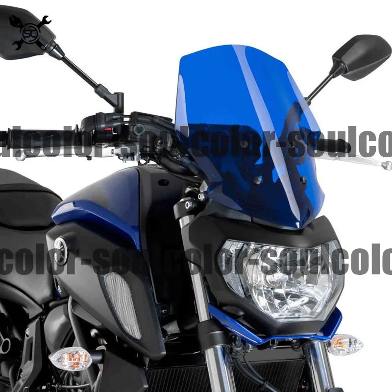 

Motorcycle WindScreen Windshield Visor Viser Fit For YAMAHA FZ07 MT-07 MT07 2018 2019 18-19 Double Bubble