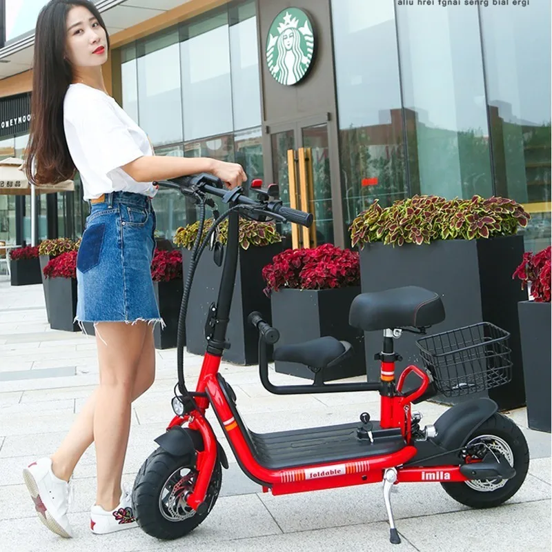 Mini Folding Electric Bicycle 2 Wheels Electric Bicycle 22 Inch 48V Foldable Smart Electric Scooter For Women Adults