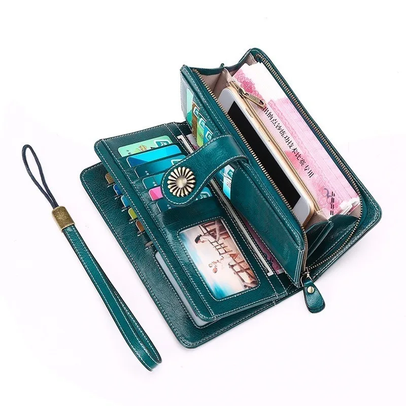 

2019 New Women Day Clutches Fashion Cow Leather Clutch Bag Handbag Wallet Holder Card Coin Clutch Purse Wristlet Evening Bag