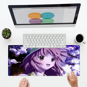 

XGZ Purple Hair Anime Girl Mousepad Kobato Large Size Rubber Fast Moving Without Fading Can Be Washed Repeatedly Keyboard Mat