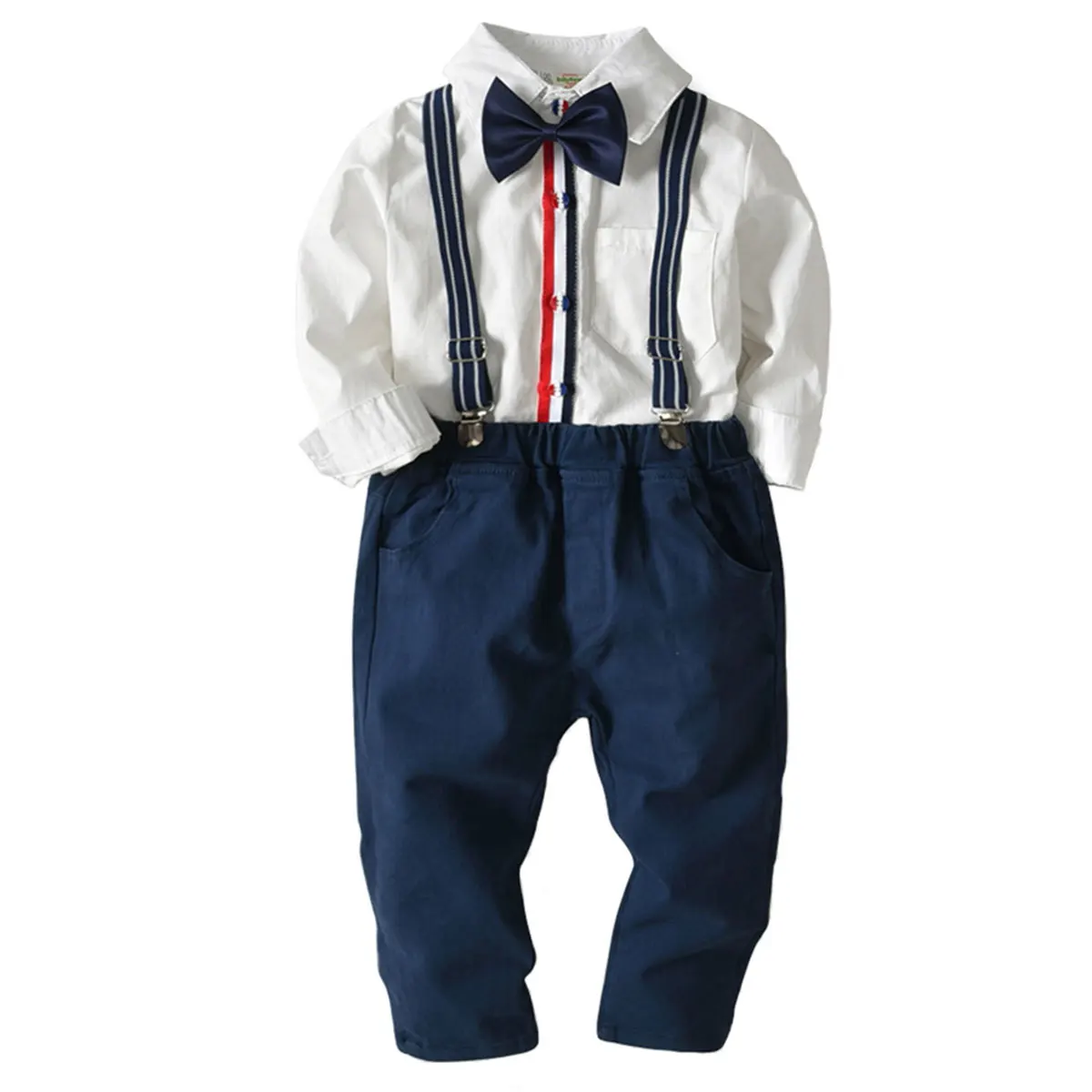 

Infant Baby Boys Set Gentleman Tie T-Shirt Long Sleeves Tops And Pants Kids Boy Clothes Sets