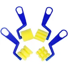 Горячая Распродажа 4 штуки детские инструменты для рисования картины doodle спонжевой насадки роликовая щетка в губки для рисования спонжевой насадки искусства