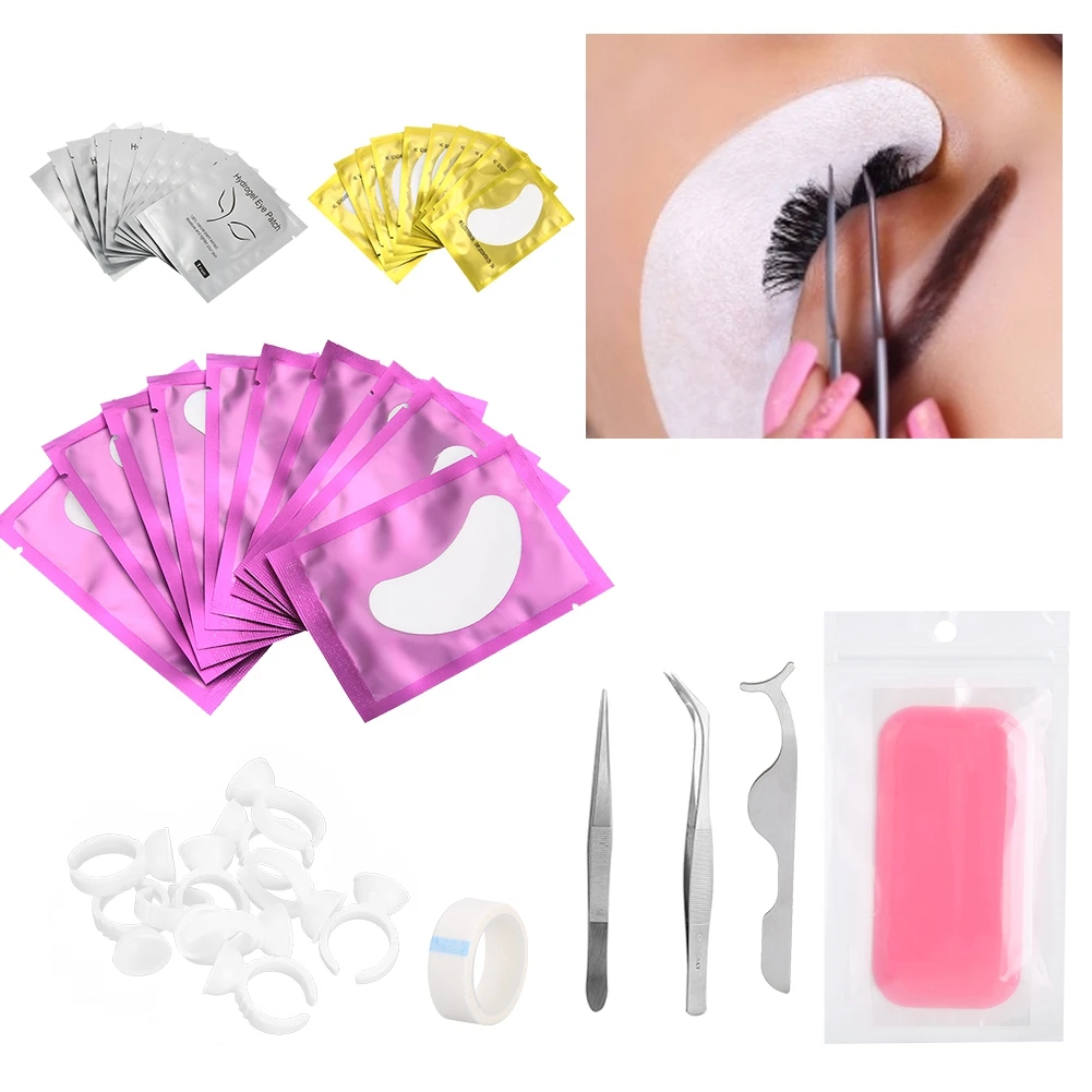 Professional Grafting Eyelash Set Eye Pads Tweezers Ring Cup Eyelash Extension Eyes Beauty Makeup Tool Kit 2 Professional Grafting Eyelash Set Eye Pads Tweezers Ring Cup Eyelash Extension Eyes Beauty Makeup Tool Kit 2