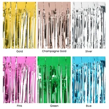 74*274 см металлическая бахрома из фольги стол юбка посуда Свадебная вечеринка мишура мерцающий стол юбка украшения вечерние украшения