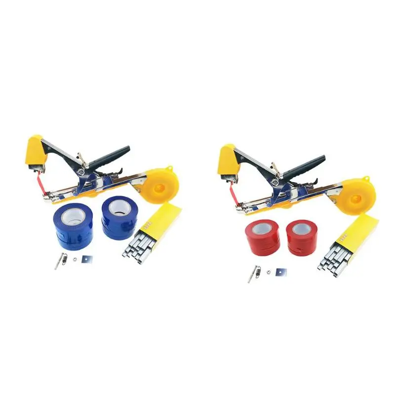 Garden Plant Tapetool Tapener Set Tying Machine with 10 Rolls Tape for Vegetable Pruning Tools fruit tree stem bundling Machine