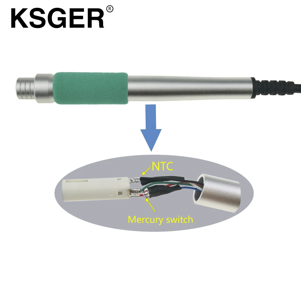 KSGER алюминиевый сплав 9501 907 Паяльник ручка для V2.1S V2.0 V3.0 Stm32 Oled T12 температура цифровой электрический контроллер