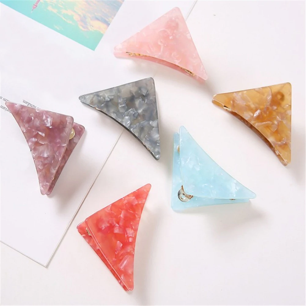 

Temperament Acetate Acrylic Geometric Hairpins For Women Girls Triangle Heart Square Hair Clips Crab Hair Claws Hair Accessories
