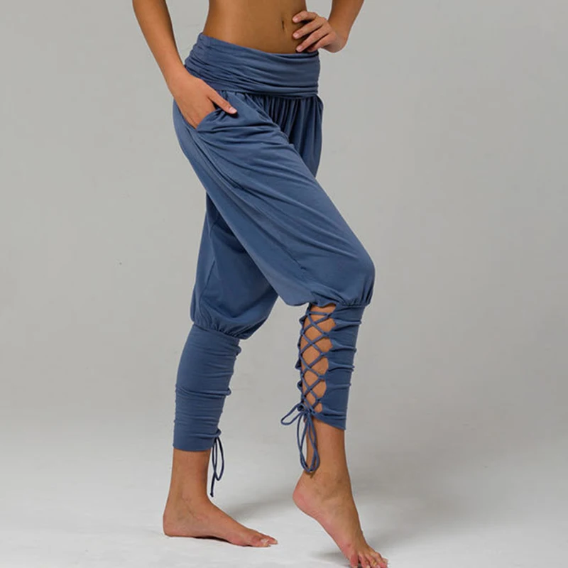 

Women's Pant 2019 Women Harem Pants Leggings High Waist Trousers Comfy Pants Baggy Aladdin Boho Hippy Pants Criss Cross Jogger