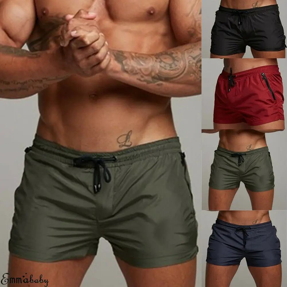 Мужские сексуальные пляжные шорты, короткие штаны для тренировок, бега, фитнеса, бодибилдинга, мужские Модные летние мини шорты