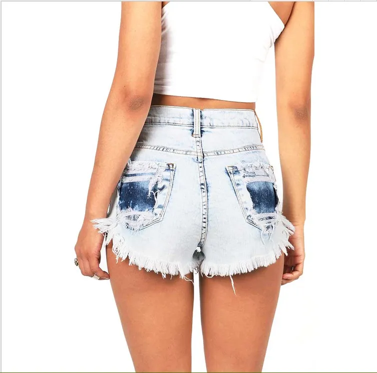 

Women's Casual High Waist Denim Shorts Fashion Ripped Sexy Shorts Hole Short Jeans