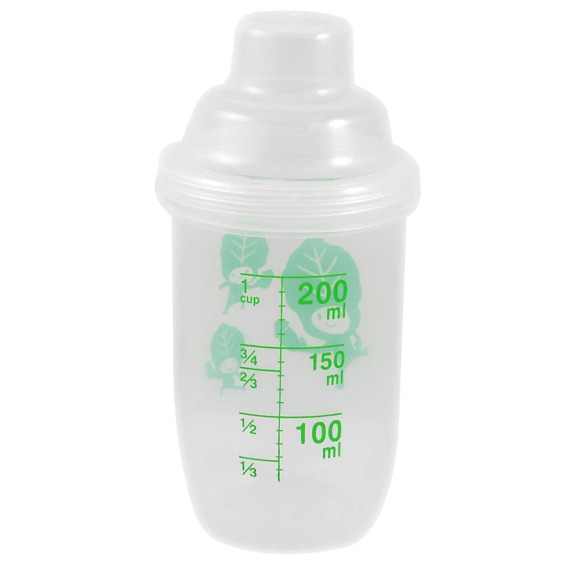 

JEYL 200ml Capacity Clear Plastic Water Bottle Cup with Cap