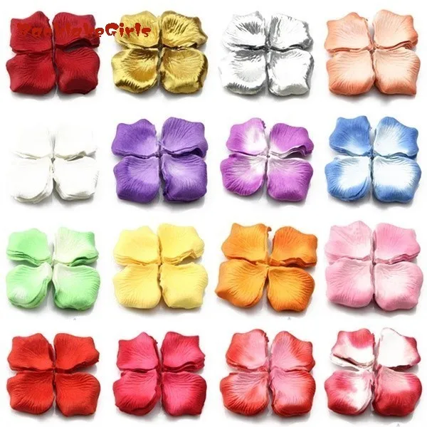 

1000pcs Rose Petals Silk FAKE Flowers Petals Wedding Scatter Confetti Table Party