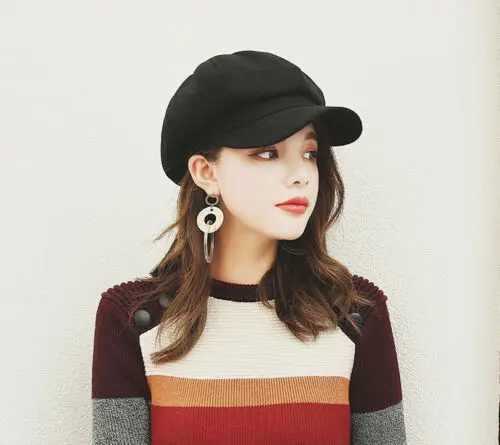 

New Fashion Women Classic Blend Warm French Fluffy Beanie Beret Hat Solid Cap