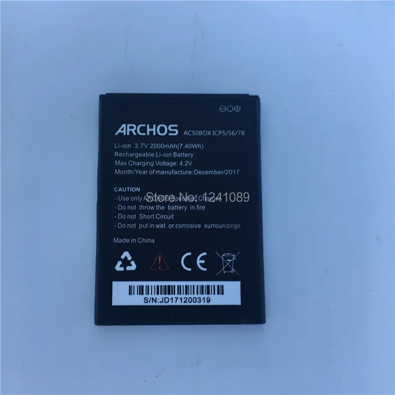 Батарея для мобильного телефона ARCHOS AC50BOXICP5/56/78 2000mAh долгое время работы в режиме