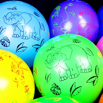 

100pcs/lot 12inch Latex Balloons Printed Cartoon Animal Balloon Birthday Party Decoration Balloons Supplies Inflatable Air Ball