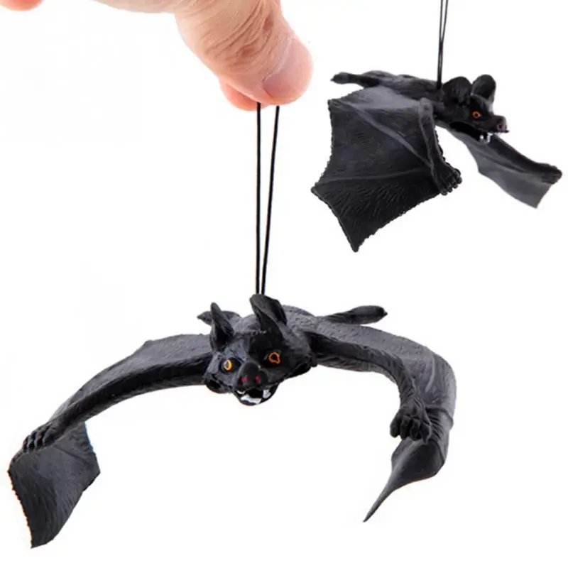 

MrY Funny Halloween Trick Props Amusing Rubber Simulation Bat Wall Hanging Halloween Masquerade Party Decoration