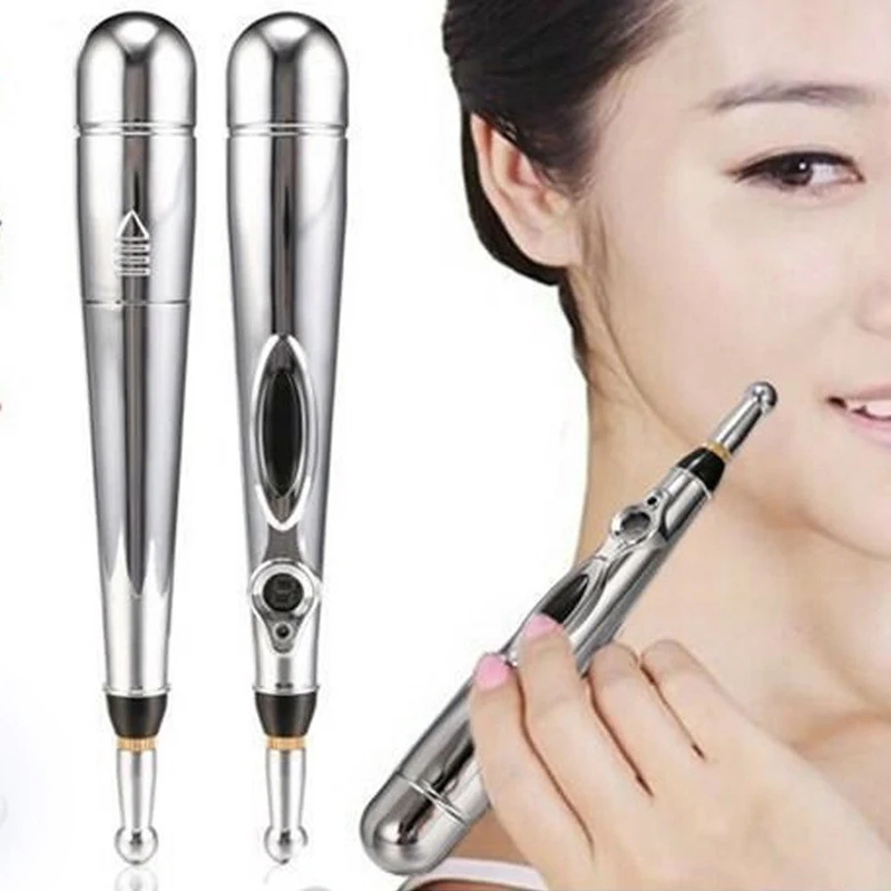 2018 New Arrival Electronic Acupuncture Pen Meridian Energy Massage Pen Therapy Acne Laser Treatment Pen Massager for Face Body