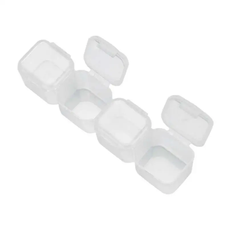 

Storage Box Jewelry Beads Portable Carrying Box Nail Ring Necklace Pill Organizer Box Hardware Parts Medicines Storage Case