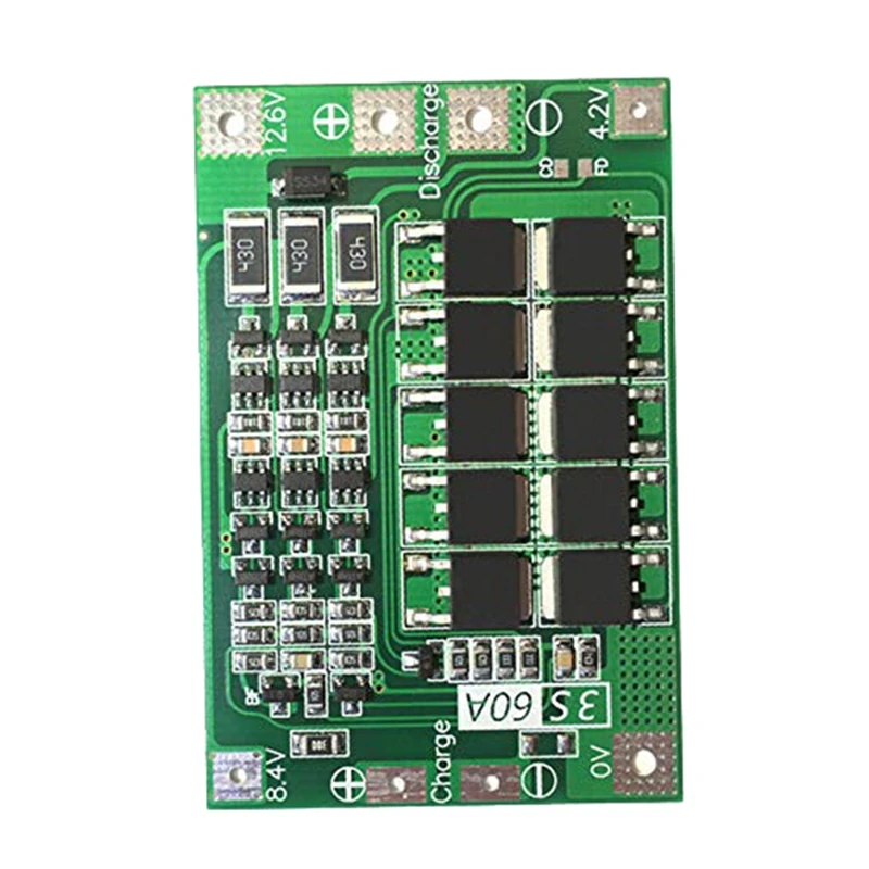 3S 60A Bms плата литий-ионная 18650 Защитная плата для батареи с балансом для бурового двигателя 11,1 В 12,6 в 18650 Lipo ячеечный модуль