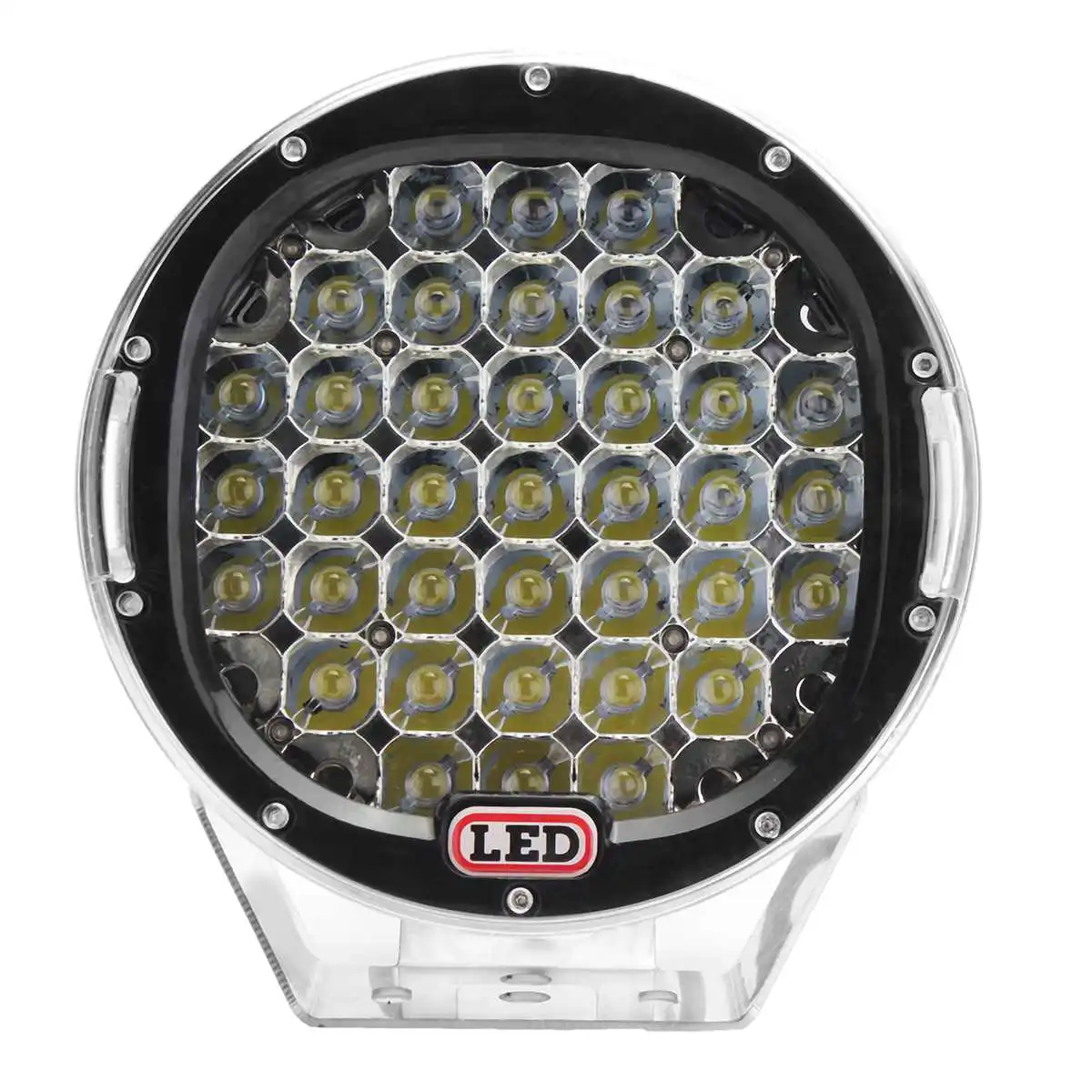 New 9" 185W LED Round 3D Spotlight Work Light Lamp Off Road Driving Light Outdoor Lighting