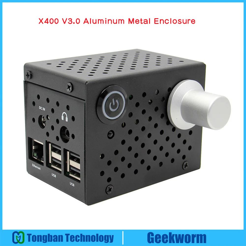 

Raspberry Pi X400 V3.0 DAC+AMP Expansion Board Matching Aluminum Metal Case/Enclosure+Power Switch Kit for Raspberry Pi 3 B+/3 B