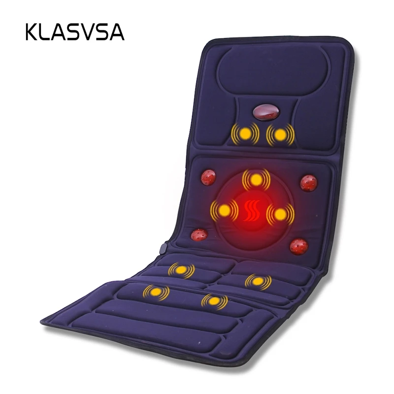 KLASVSA Electric Vibrator Massager Mattress Far-Infrared Heating Therapy Neck Back Massage Relaxation Bed Vibrador Health Care