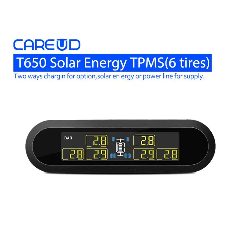 Universal LCD TPMS USB Reifen Druck Monitoringal Alarm System 6 Externe Sensoren Wiederaufladbare Reifen Druck für VW Toyota SUV Universal LCD TPMS USB Reifen Druck Monitoringal Alarm System 6 Externe Sensoren Wiederaufladbare Reifen Druck für VW Toyota SUV
