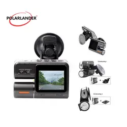 Двойной объектив Автомобильный видеорегистратор с двумя Камера s HD Автомобильная вида Камера цифровое видеозаписывающее устройство 120 с