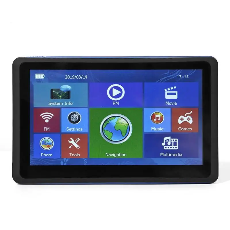 

Portable 7 inch Touch Screen GPS Navigation 128MB+8GB GPS Navigator w/ Map Multi GPS with built-in polymer lithium battery