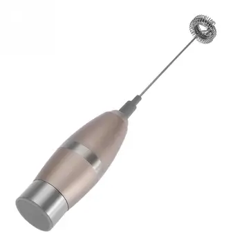

Handheld Electric Milk Frother Stainless Steel Double Spring Whisk Head Milk Foamer Drink Mixer for Coffee Cappuccino