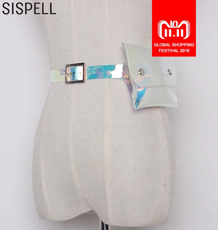 

SISPELL 2017 PVC Female Belt For Women Colorful Transparent With Bag Fashion Women's Belt New