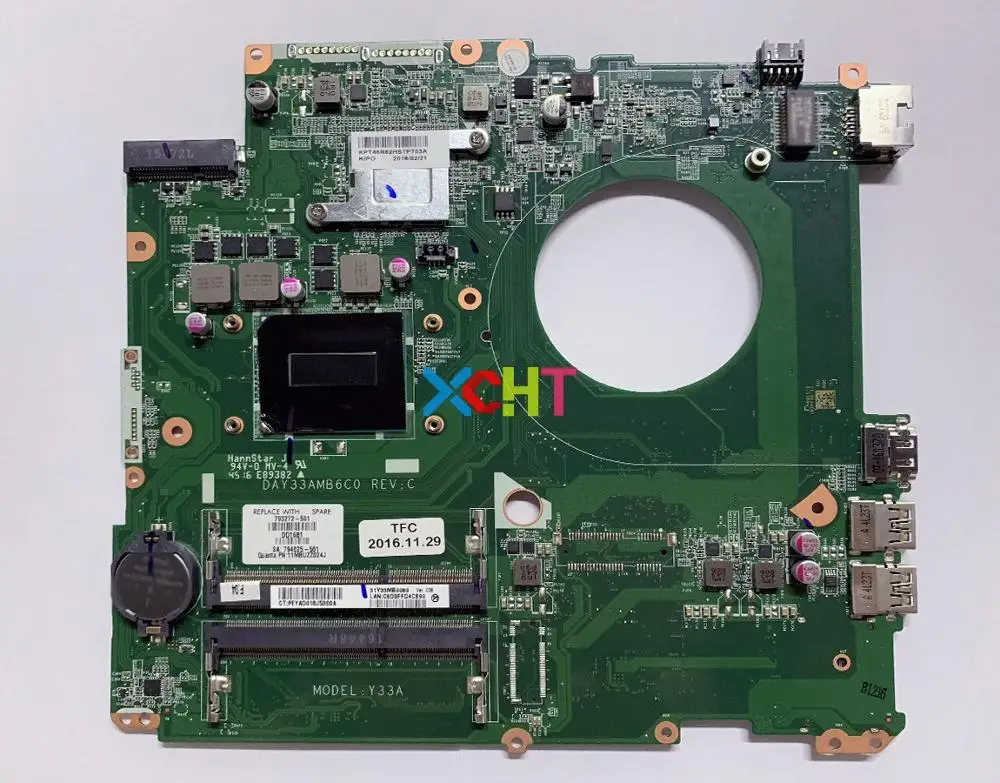 

for HP ENVY 17-K 17-K200 793272-501 793272-001 793272-601 UMA i7-4720HQ CPU DAY33AMB6C0 Laptop Motherboard Mainboard Tested