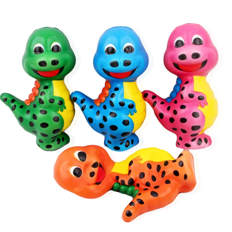 

1pc Colour Printing Squishy Dinosaur Toys PU Simulation Animal Slow Rising Squeeze Decompression Toys With Retail Package #TC