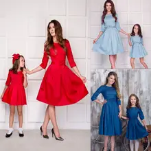 2019 New Family Dress Women Mother Daughter Matching Spring Summer Girl Formal Dress Party Clothes Outfits jy1889 summer fashion beach little girls dress casual lady dress family matching outfits clothes mother daughter baby girl dress