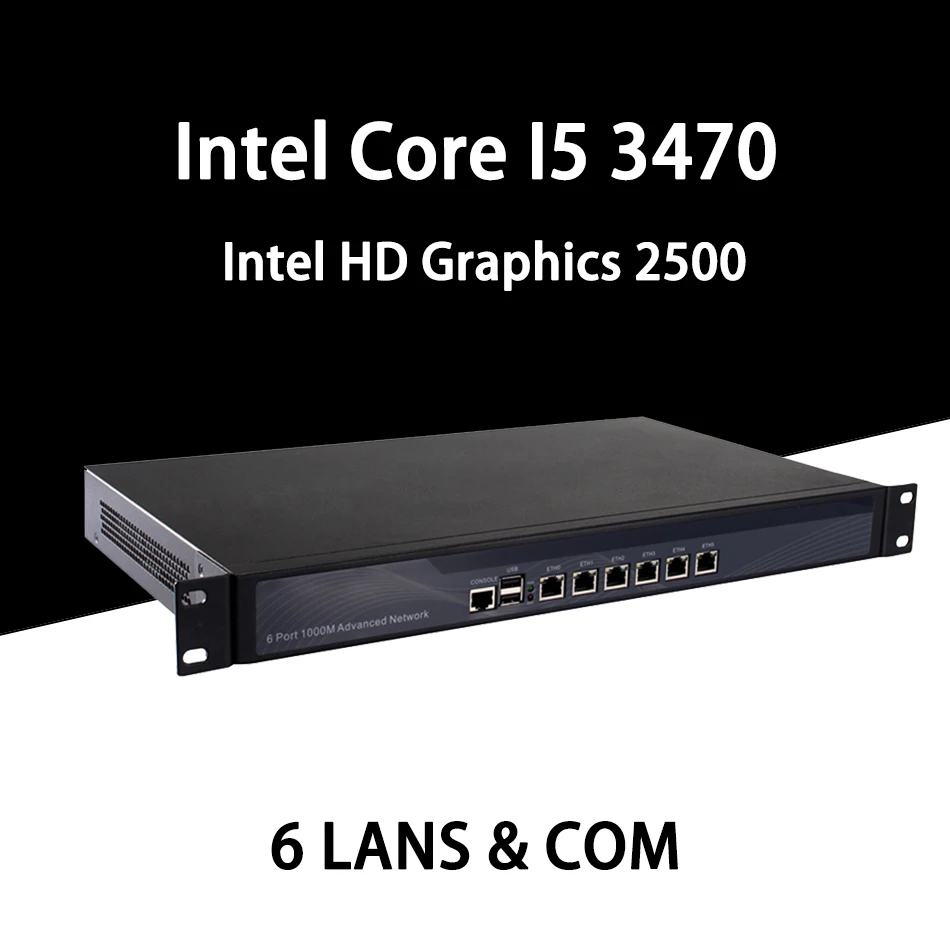 Сетевой маршрутизатор для сетевой безопасности Mikrotik Pfsense VPN ПК Intel Core I5 3470 [HUNSN SA10R]