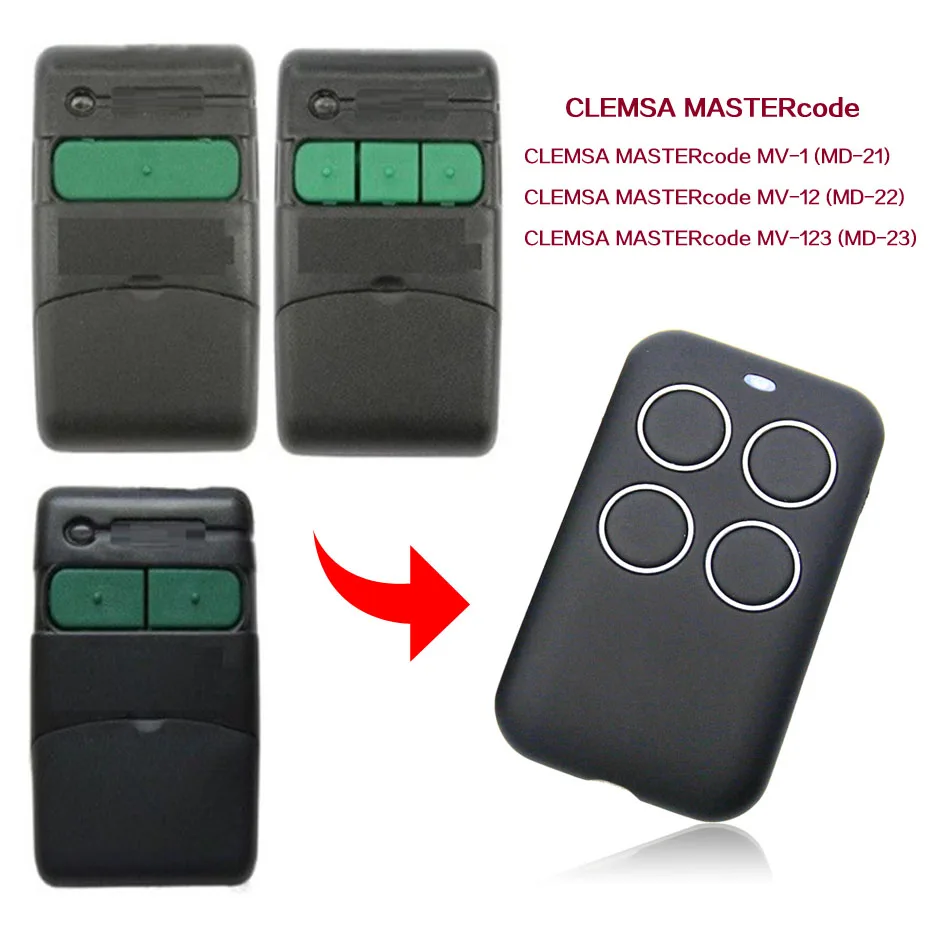 

Universal remote control Clemsa Mastercode MV1 Universal Clone Remote Control Replacement Fob 433MHz 280-868mhz garage door