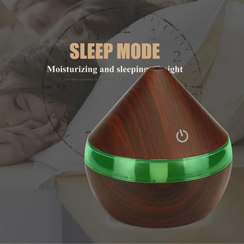 

300ml 2W USB Cool Mist Air Humidifier Essential Oil Diffuser 7 Color Changing Light for Office Home Bedroom Living Room Yoga Spa