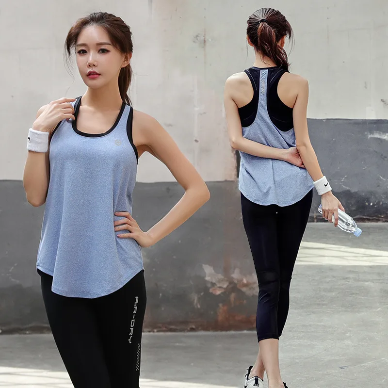 

Xia Yuga Serve Motion Suit Bodybuilding Service Speed Do Sleeveless Jacket Seven Part Pants L Twinset Woman