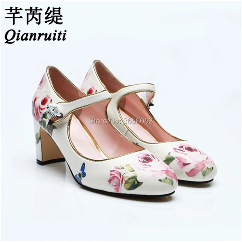 直売お買い得 ブランドローズプリントレザーホワイトブライダル分厚いミッドヒールレディース花メアリージェーンズかわいい子猫かかと Qianruiti 本物格安 Kisuki Line Jp 直売お買い得 ブランドローズプリントレザーホワイトブライダル分厚いミッドヒールレディース花メアリージェーンズかわいい子猫かかと Qianruiti 本物格安 Kisuki Line Jp