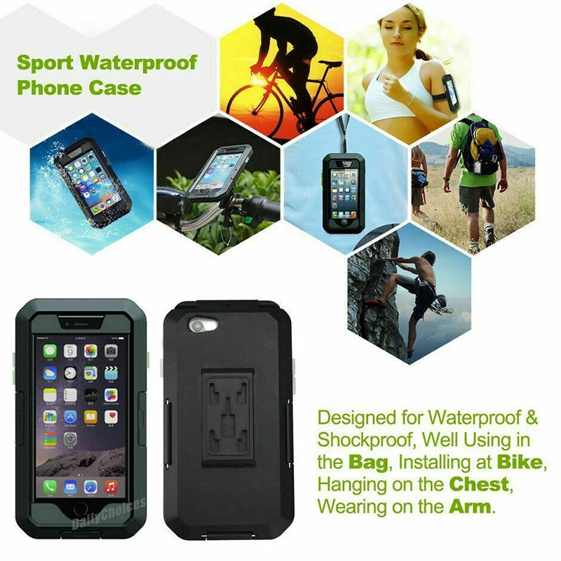 

360 Degree Waterproof Cell Phone Bike Motorcycle Handlebar Mount Holder Case Bag For iphone XS Max XR X 8 For Samsung Galaxy S9