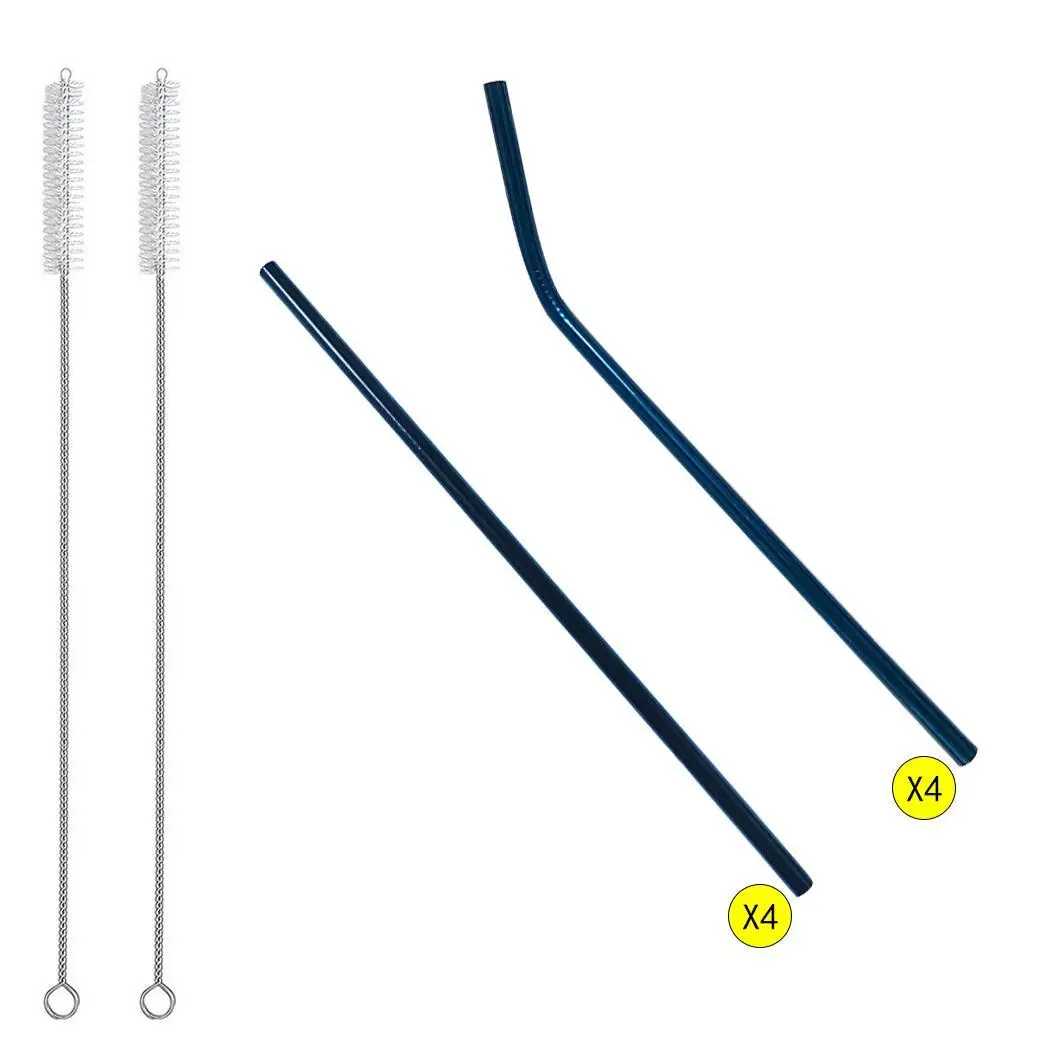 

10Pcs Reusable Creative Stainless Steel Drinking Straws for Beverage Coffee