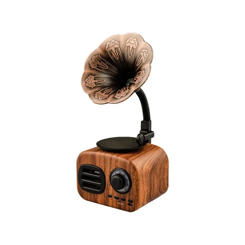 

AS90 Retro Wooden Speaker Phonograph Mini Wireless Bluetooth Portable Computer Mobile Outdoor Audio Hands-free Call Speaker