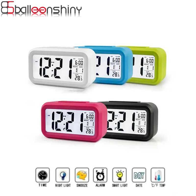 

Desktop LED Digital Alarm Clock Desktop Electronic Bcaklight Table Clocks Desktop Clock Backlight Snooze Mute Calendar