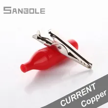 Large Soft Alligator Clip 44.5mm Copper Crocodile Copper Wire Electric Crocodile Electrical Clamp for Testing Probe (50PCS) electrical probe testing lead wire hooks yellow 20 pack