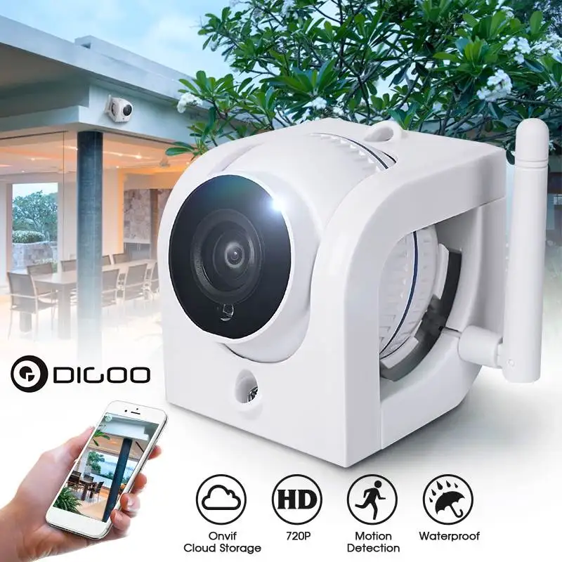 WIFI IP Camera For Home Security Cloud Storage 3.6mm 720P Waterproof