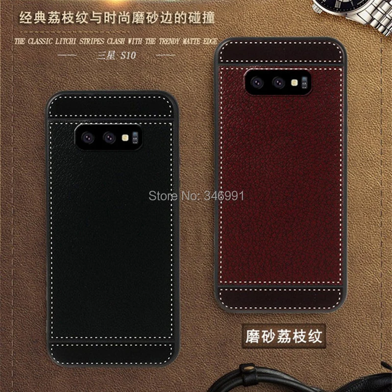 S10 Coque for Samsung galaxy S10 Case leather Soft Black silicone Classic litchi stripes Funda for Samsung galaxy S10 Phone Case S10 Coque for Samsung galaxy S10 Case leather Soft Black silicone Classic litchi stripes Funda for Samsung galaxy S10 Phone Case
